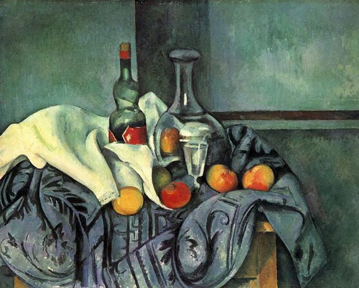 Paul Cezanne Stilleben, Pfefferminzflasche oil painting image